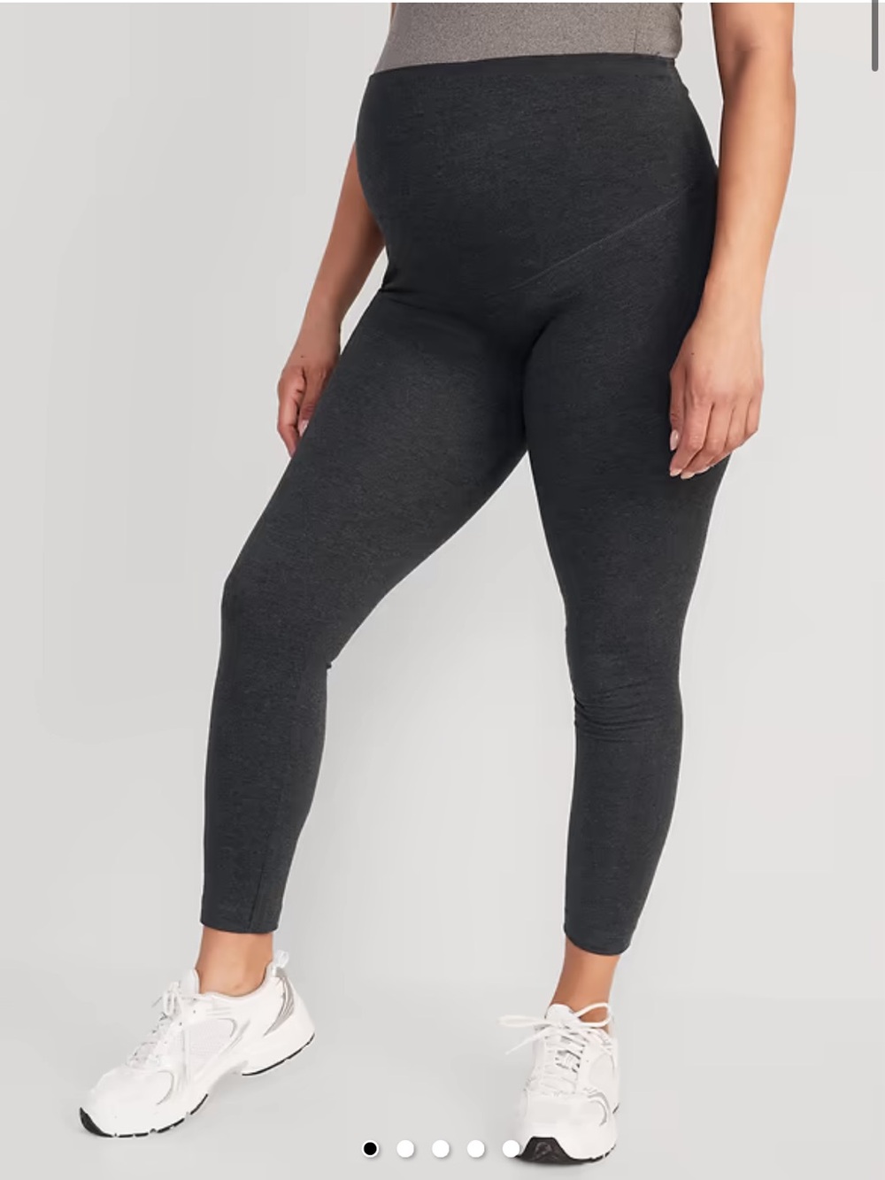 Maternity Charcoal Gray Full-Panel Leggings Dark heather gray Old Navy NWT